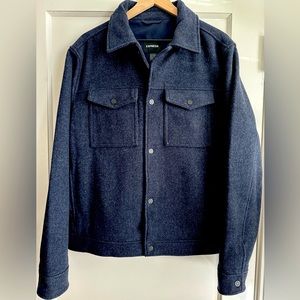 🔹 Wool Blend Trucker Jacket